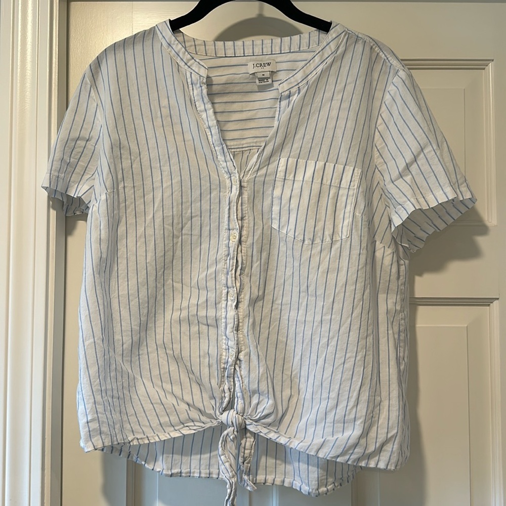 J Crew Women’s Cotton Short-sleeve Button-down Shirt